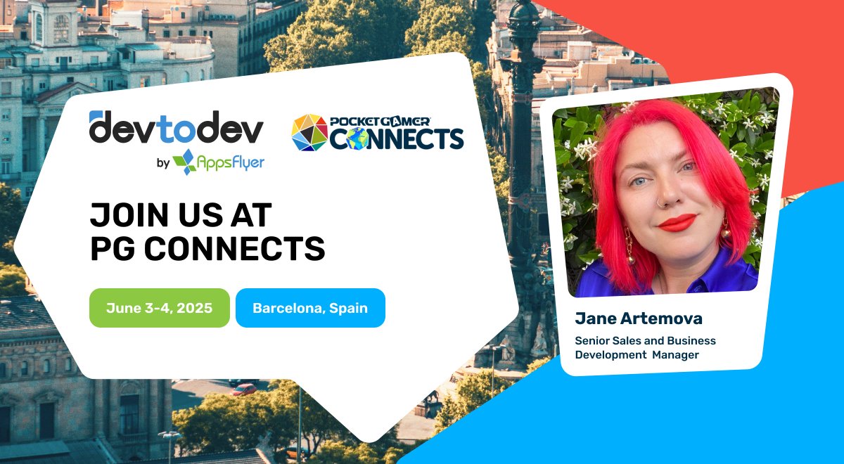 dev_to_dev's tweet image. PGC Barcelona is almost here!

Join devtodev’s Jane Artemova to talk analytics, retention, and app growth 📊

See you in sunny Barcelona!

#PGCBarcelona #GameDev #AppAnalytics #devtodev #MobileGames #UserGrowth #DataDriven #GameGrowth