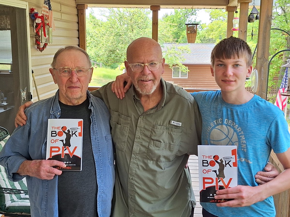 The Book of Piv tour stopped in Northwest Wisconsin this weekend. Got to share it with Owen Mathews—future St. Thomas Cadet—and "Uncle" Bill Kostecki, a 98-year-old WWII &amp; Korea vet, cancer survivor, artist, and all-around legend.

Two true #PivsPals. Have you picked up your copy