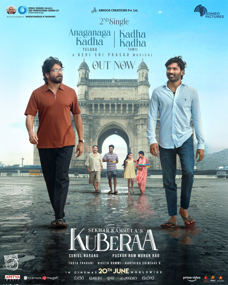 A song that unfolds the essence of #Kuberaa ✨
#Kuberaa2ndSingle out now!

A Rockstar <a href="/ThisIsDSP/">DEVI SRI PRASAD</a> musical 🎶 

Tamil - #KadhaKadhaKadhai 
youtu.be/vjpfkbEHZgM

Telugu- #AnaganagaKadha
youtu.be/mLPRRBL4-KY 

In cinemas June 20, 2025.

#SekharKammulasKuberaa