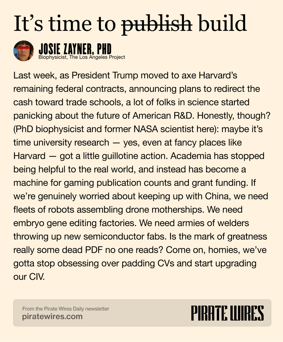 Can we just get a scientific revolution yet? 

My latest for <a href="/PirateWires/">Pirate Wires</a>