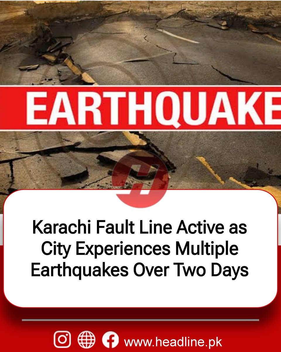 headline_pk's tweet photo. Karachi Fault Line Active as City Experiences Multiple Earthquakes Over Two Days 

 Read more: https://t.co/8ZoTzWymXV

Follow *Headline PK* WhatsApp Channel: https://t.co/ZSjBkLQQDC

#earthquake #karachi https://t.co/83Sv4v4z7M