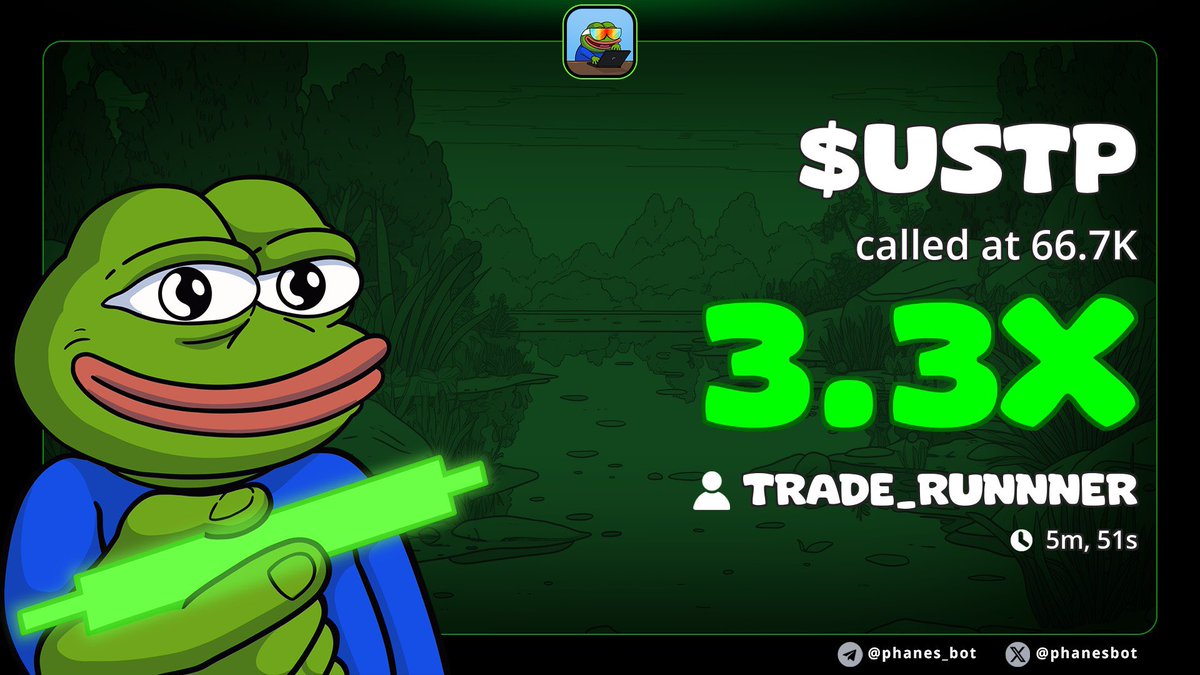 trade_runnner's tweet photo. 💹3.3x on $USTP💥💥
Aped or faded?

You fade, you lose
 Called📣 on @X at $66k market cap📊

$sol #fuckcoin $genius $lc $cfx $crocs $noface $deal $pigwif $chat $fym $krill $zbec $xchat $whatif $macho $nira #fatcoin $shiro $nocat #cantina https://t.co/pshs1LGRlz
