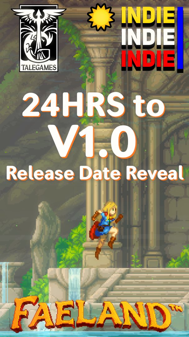 🌟 24 HOURS till the big reveal!💫
The Faeland v1.0 release date is about to drop ⚔️

Tune in at Clemmy’s Best Indie Games Summer Festival ✨

📅 June 3rd | 8AM PT / 11AM ET 🎉 youtube.com/@ClemmyGames

#metroidvania #indiedev #indiegame #gamedev #indie3 #pcgaming