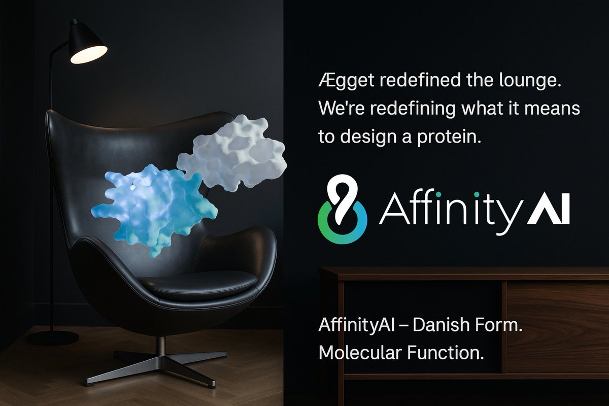 At AffinityAI, we combine Danish design sensibilities with precision molecular engineering. Elegant. Efficient. Engineered to bind.

🧬 Discover how we’re reshaping molecular function:

affinityai.bio