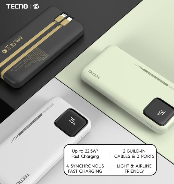 TecnoZimbabwe's tweet image. 20000mAh PowerBank | 4 Synchronous Fast Charge

Ideal charging companion for short trips and airline friendly.

#buyone #now #tecnomobile #foryou #trending