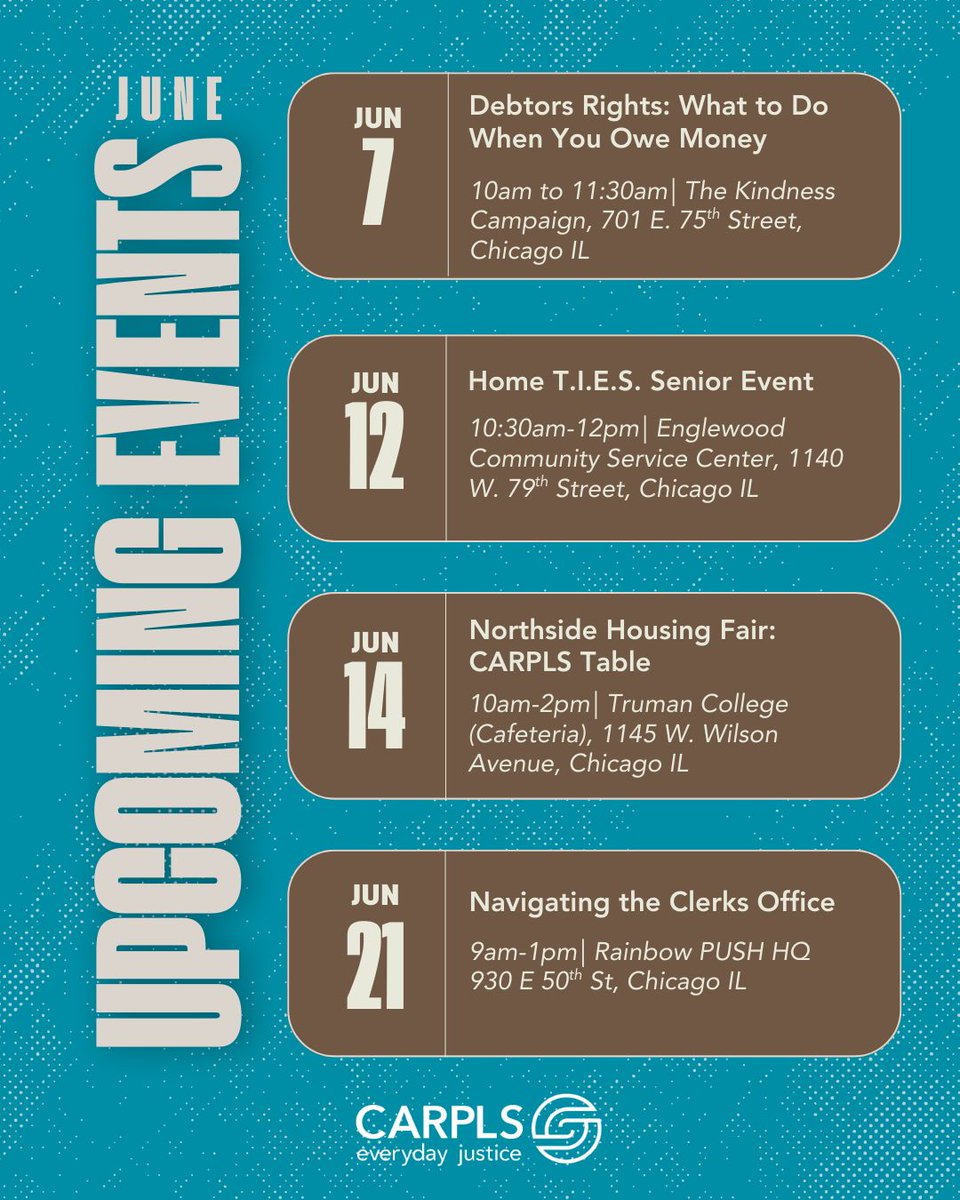 Check out what’s happening this June for CARPLS, and stay tuned for individual reminders—especially for events that require registration!
