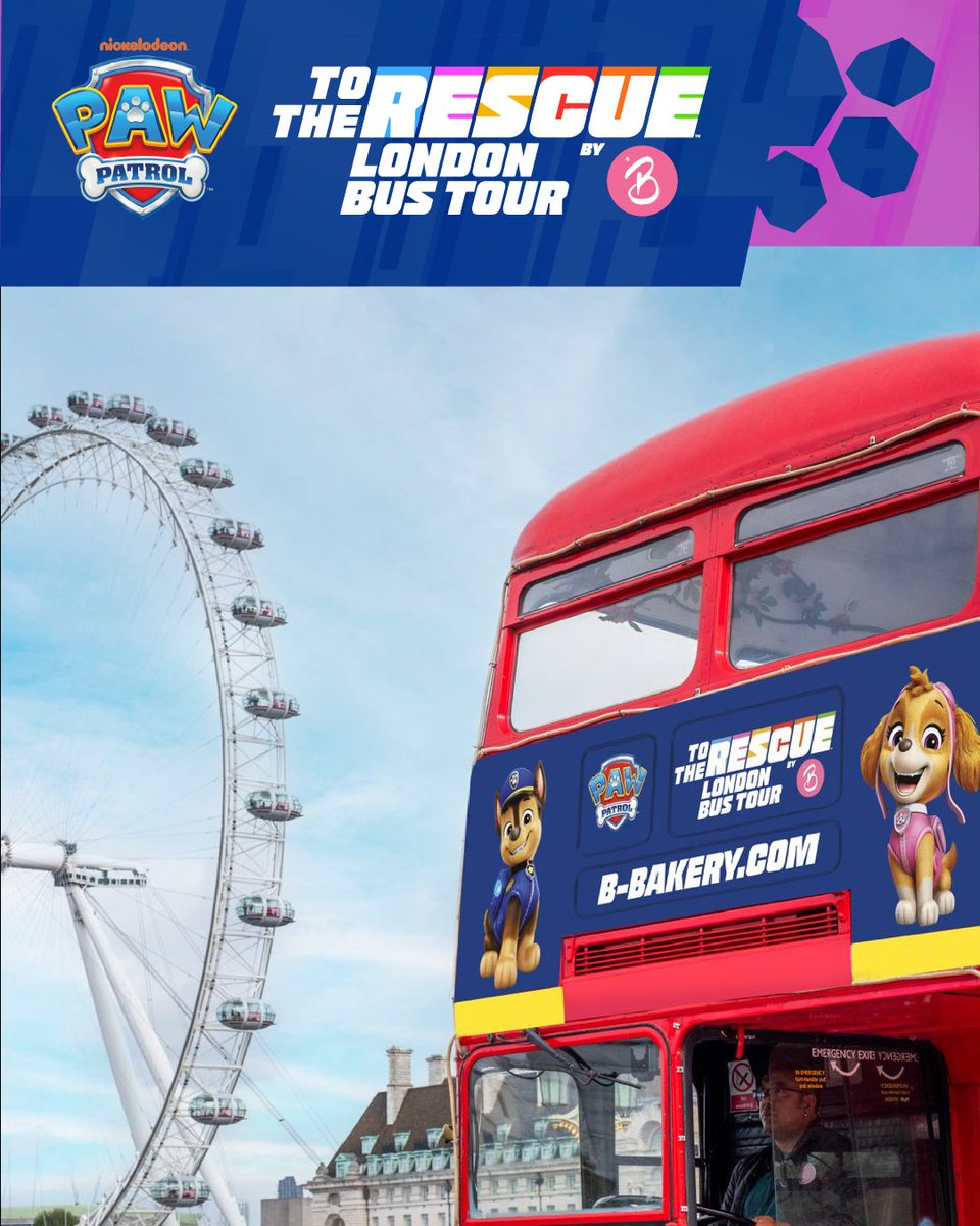 MISSION ALERT PUPS! Bookings are now OPEN for July and August onboard the all new PAW Patrol London Bus Tour! 💙

Head to the link in our bio to book your seats, this is a PAWsome tail wagging adventure you don't want to miss out on! 🐾