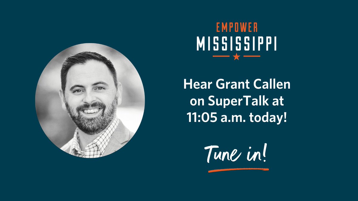 EmpowerMS's tweet image. Tune in to Middays with Gerard on SuperTalk at 11:05 AM to hear Empower Founder & CEO Grant Callen discuss the recent Special Needs ESA waitlist funding.