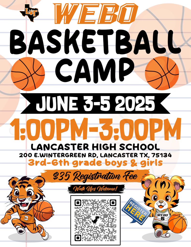 Camp starts tomorrow!
