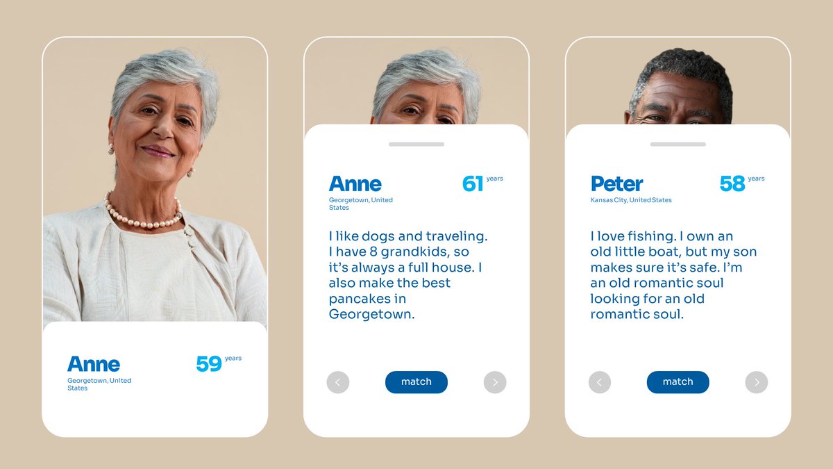 encer_hq's tweet image. Brand Identity Design for Grams.

Grams is a dating platform thoughtfully designed for older adults seeking love, friendship, and meaningful companionship. Whether you&apos;re helping a single or widowed parent find a partner, or you&apos;re searching for connection yourself, Grams offers
