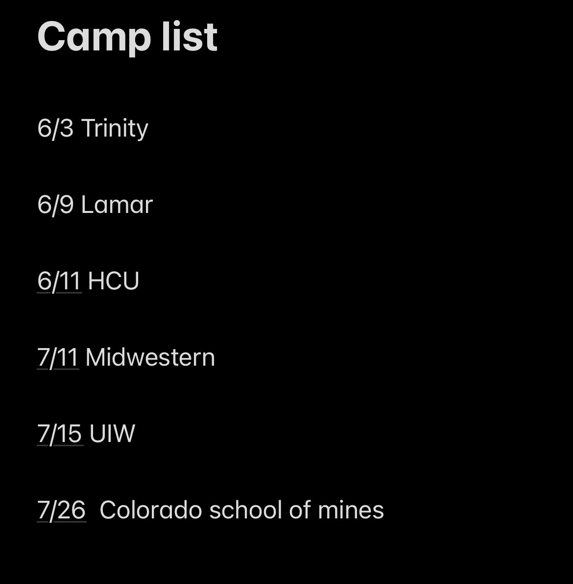 mason lastor (@mason_lastor) on Twitter photo These are the camps I will be attending this summer. Looking forward to the opportunity of getting better! <a href="/RecruitsCenTex/">Coach Jimmy Andrews</a> <a href="/CoachRosch/">John Rosch</a> <a href="/CoachTSalazar/">Tony Salazar</a> <a href="/CoachMichalak/">Coach Michalak</a> <a href="/Blake_W_Dunham/">Blake Dunham</a> <a href="/CoachBennettUIW/">Coach Sam Bennett</a> <a href="/coachTthomas6/">Tripp Thomas</a> <a href="/CoachDrewChrist/">Drew Christ</a> <a href="/coachfrazierMSU/">Coach Blake Frazier</a> These are the camps I will be attending this summer. Looking forward to the opportunity of getting better! <a href="/RecruitsCenTex/">Coach Jimmy Andrews</a> <a href="/CoachRosch/">John Rosch</a> <a href="/CoachTSalazar/">Tony Salazar</a> <a href="/CoachMichalak/">Coach Michalak</a> <a href="/Blake_W_Dunham/">Blake Dunham</a> <a href="/CoachBennettUIW/">Coach Sam Bennett</a> <a href="/coachTthomas6/">Tripp Thomas</a> <a href="/CoachDrewChrist/">Drew Christ</a> <a href="/coachfrazierMSU/">Coach Blake Frazier</a>