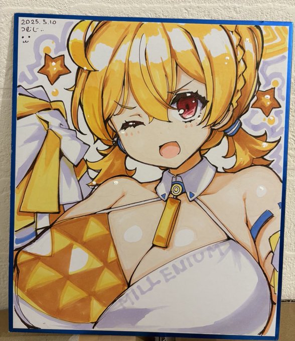 フォロワーさん増えてるのでたまに描いてるアナログ絵。今月関西でのフリートドック神戸とメジステでも色紙作る予定です。