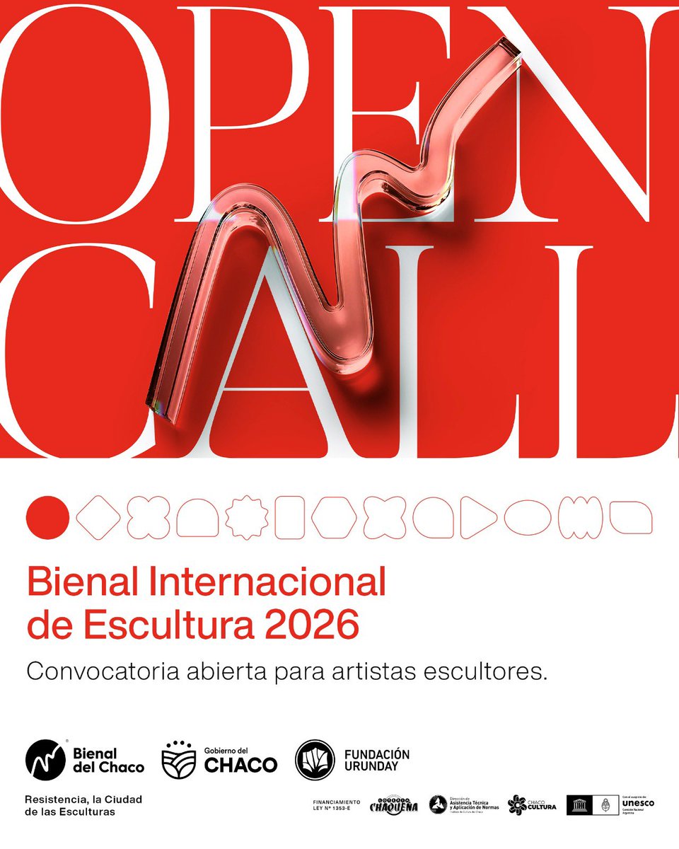 EmbArgRusia's tweet photo. Bienal Internacional de Escultura 2026 – Chaco, Argentina

 ¿Eres escultor o escultora? ¡Esta es tu oportunidad de formar parte de uno de los eventos más importantes del arte público en el mundo! 🌱✍️
🔊 Convocatoria abierta para artistas escultores https://t.co/woaS35Bo8T