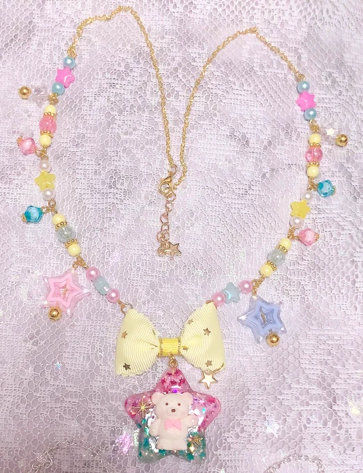 新作ネックレス4種類全部完成した〜!出品は明日出来たらする! 全然かわいい