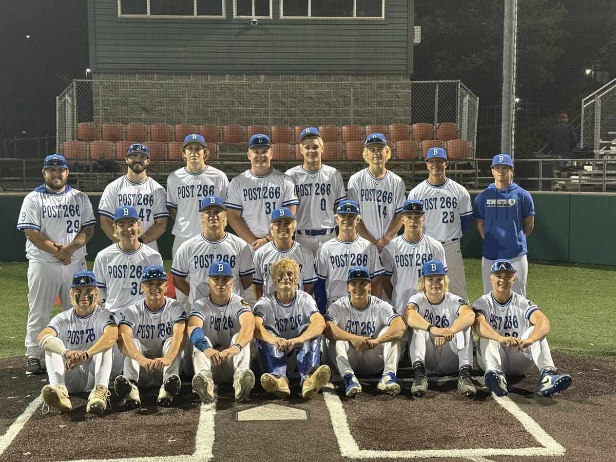 Bennington Post 266 is the 2025 Todd Vanderwerken Memorial Classic Tournament Champions! Great job by this groups of dudes! 🇺🇸⚾️🔥