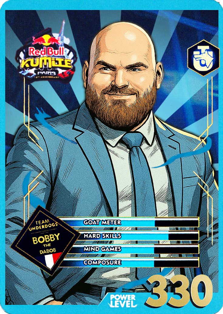 FFGC, place au prochain underdog, Il est joueur mais aussi de ceux qui assurent la sécurité et le bon déroulement des tournois <a href="/ledojoclub/">Abou dojo</a>, un conseil, ne tentez pas de drive rush à l'entrée, ha ha !!! <a href="/BobbyDaSloth/">Bobby Fernandez</a>