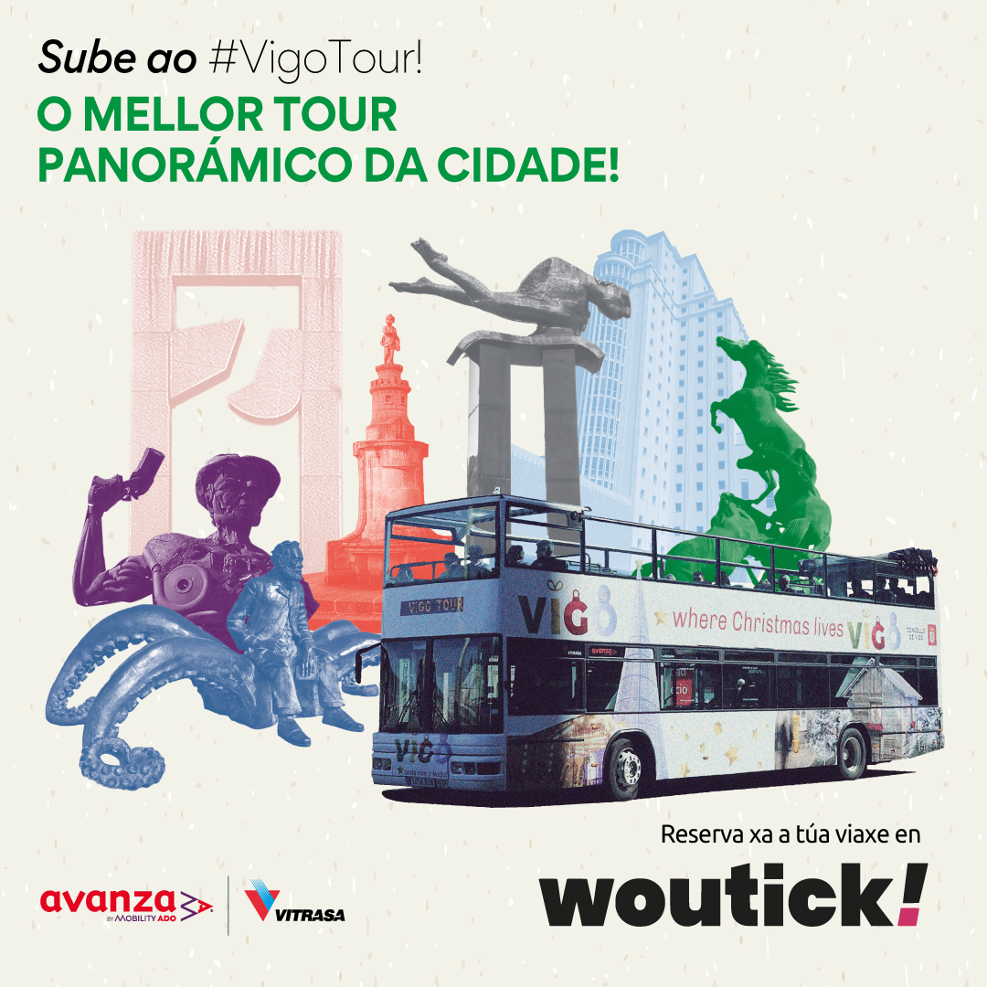 Volve o bus turístico de #Vitrasa!
Dende o 1 de xuño xa podes subir ao percorrido panorámico do #VigoTour e descobrir a cidade desde outra perspectiva.
Saída: Rúa Cánovas del Castillo
10:00 | 12:00 | 16:30 | 18:30
Reserva xa a túa praza: woutick.es/evento/59930/e…

#Vigo #VigoMola