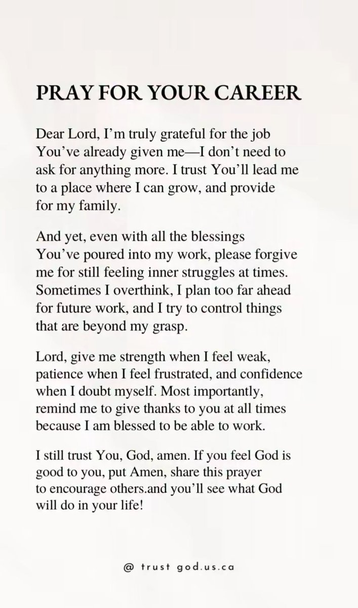 Prayer for your career