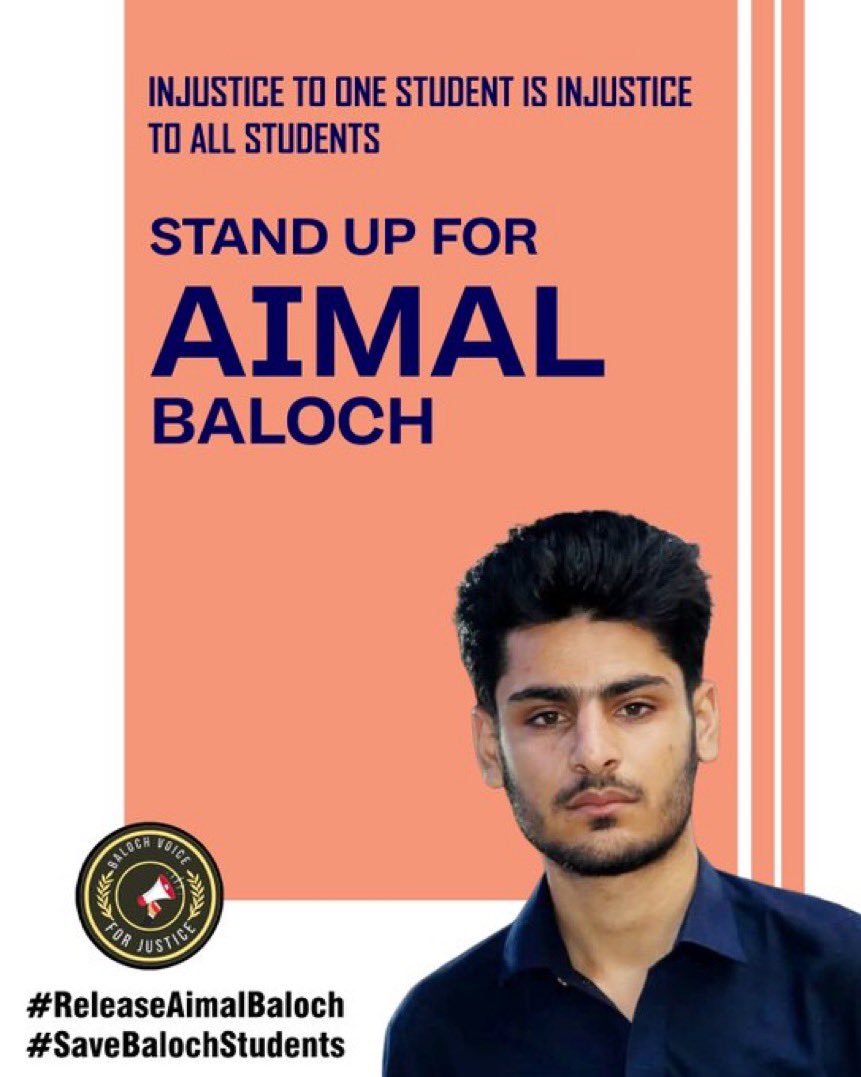 HafsahBaloc's tweet image. #ReleaseAimalBaloch 
#SaveBalochStudents 
#ReleaseAimalBaloch #ReleaseAimalBaloch