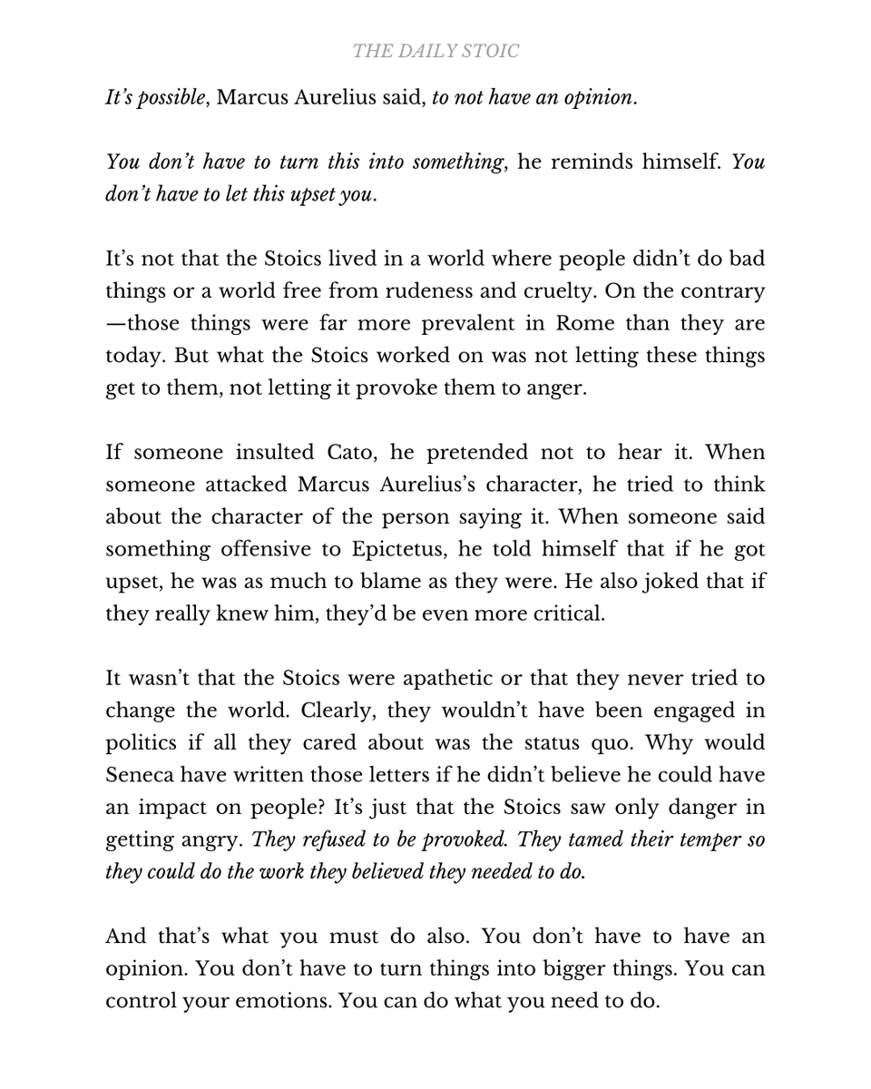 dailystoic's tweet image. You don't have to have an opinion.