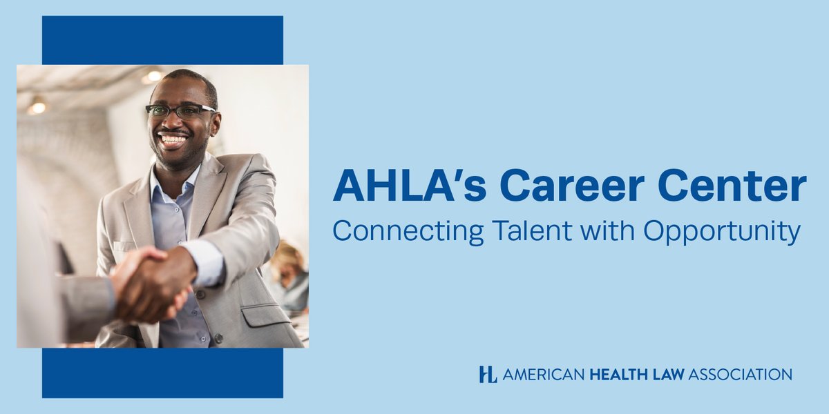 Looking to advance your health law career or expand your team? AHLA's Career Center connects leading health care organizations with top legal talent. careercenter.americanhealthlaw.org/r/login/login.…

#HealthLaw #LegalCareers