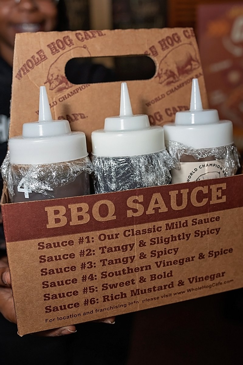 Grab a six pack of sauce on your next visit! 

🏆World Champion BBQ
 🎉25 years in 2025
🕕Open 7 days a week 
🍽️ Dine in or to-go
📱Order online and app / wholehogcafe.com

#wearethewholehog #arkansasbbq #BBQNation #bbqlovers #hogheaven #25in25