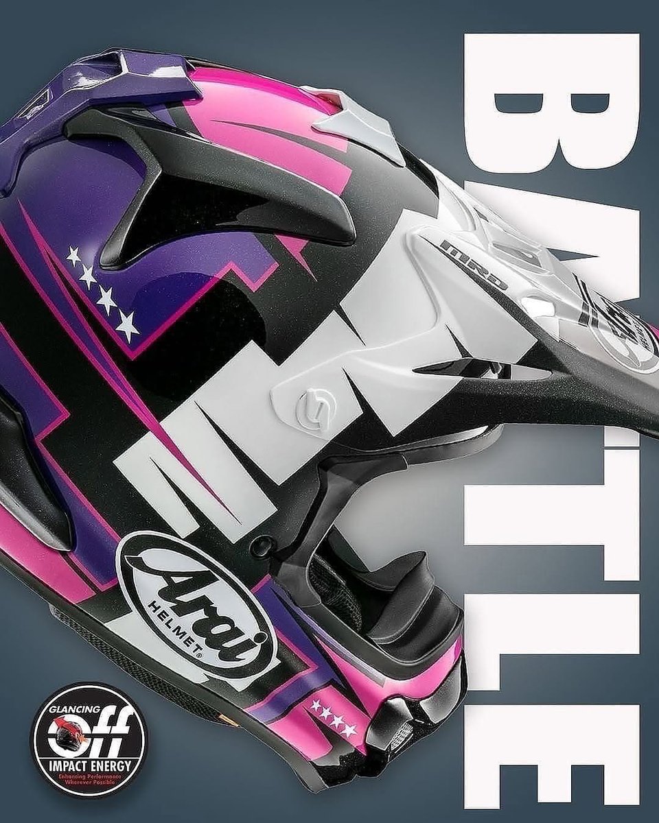 AraiAmericas's tweet photo. Are you ready for a new Arai VX-PRO4?
The VX-PRO4 Battle is available in two colorways, purple and yellow, at your local Arai dealer or favorite Arai online retailer.
Learn more at https://t.co/4scfyMcezV
#Arai #AraiHelmet #GlancingOff #PriorityforProtection #VXPRO4 https://t.co/loFMUVltbb
