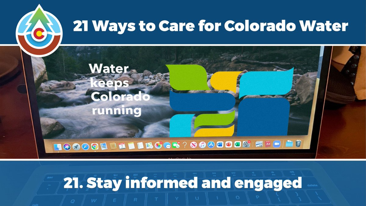 💧 Way #21 to Care for Colorado Water (and our final one!): Stay informed and engaged.

Want to make a difference?
➡️ Learn more at watereducationcolorado.org
➡️ Sign up for updates
➡️ Volunteer for a stream cleanup
➡️ Attend your local river basin roundtable
➡️ Get involved in