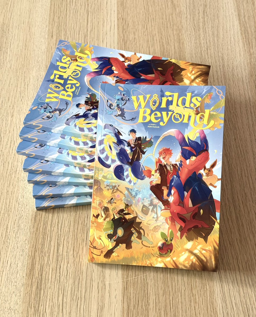 <a href="/twstpokefanbook/">Worlds Beyond: A TWST x PKMN Fanbook</a> zine, which I had the pleasure of participating in, is now available in my online store too!