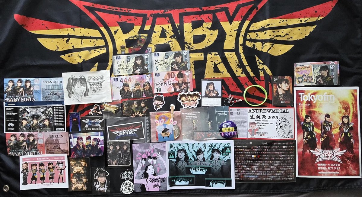 Skjelett's tweet image. All the fan gifts from the tour. Really warms my cold heart getting these😊