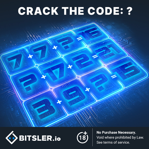 bitsler_io's tweet image. 🔐 CRACK THE CODE 🔐
Time to flex those brain muscles! 💪
Look closely... Can you figure out what number replaces the question mark ❓
🗨️ Comment + #BITSLERio #CrackTheCode
🎁 10 lucky winners get 50,000 GC + 5 Free SC!
🕒 Ends June 4th, 11:59PM UTC.
#Bitsler #Crypto