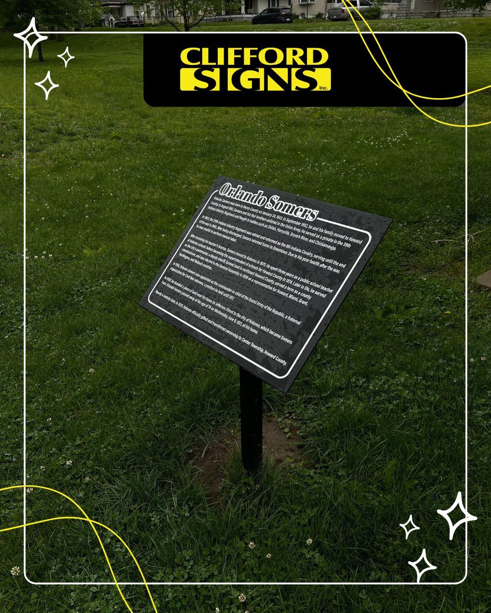 CliffordSigns's tweet image. Every park has a story—Somers Park now has the signage to share it. This angled pedestal sign honors Orlando Somers along the walking trail.
#InterpretiveSign #CliffordSigns #GetVisible