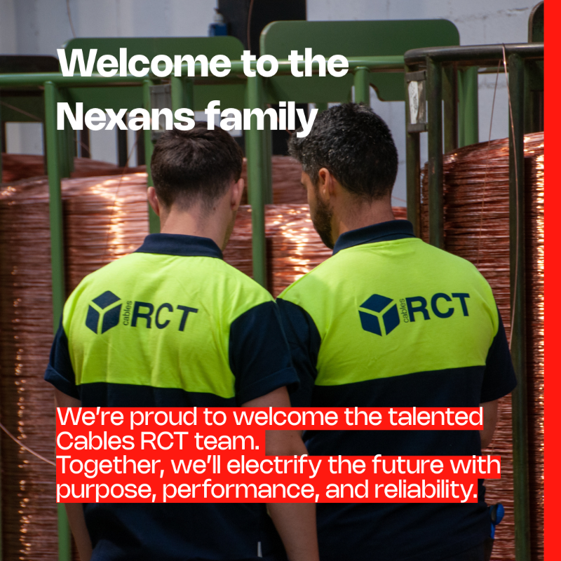 Nexans_'s tweet photo. Nexans has acquired Cables RCT, a Spanish low-voltage cable producer with strong expertise in fire safety solutions.
A step forward in consolidating our electrification strategy across Southern Europe.
#Nexans #CablesRCT #EnergyTransition #Electrification