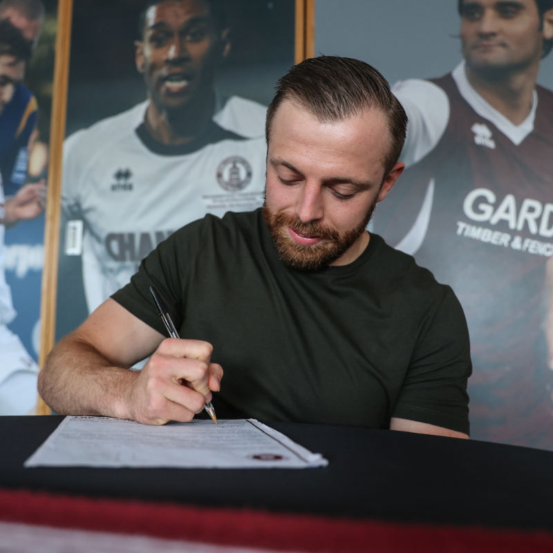 OfficialClarets's tweet photo. We are delighted to announce the signing of former Colchester United and Torquay United Midfielder Tom Lapslie.

#ClaretsTogether