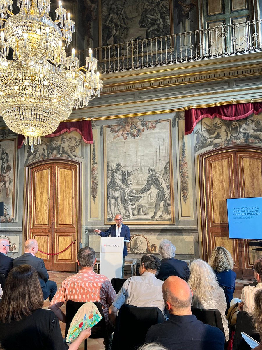 patrimonigencat's tweet photo. 🏛️Avui al Palau Moja hem presentat la 'Guia per a la descripció de documents musicals', que posa a l'abast dels arxivers el tractament de la producció musical.

🎵 Hem gaudit d'un tast d'aquest patrimoni musical amb l'interludi musical de la Capella de música de Sta. Maria del Pi https://t.co/O31QyL92FP