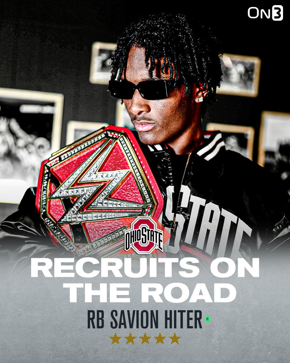 On3 Recruits (@on3recruits) on Twitter photo 5-star RB Savion Hiter on his official visit to Ohio State🌰
Hiter is the No. 1 RB in the 2026 class.
More from <a href="/SWiltfong_/">Steve Wiltfong</a>: on3.com/news/ohio-stat… 5-star RB Savion Hiter on his official visit to Ohio State🌰
Hiter is the No. 1 RB in the 2026 class.
More from <a href="/SWiltfong_/">Steve Wiltfong</a>: on3.com/news/ohio-stat…