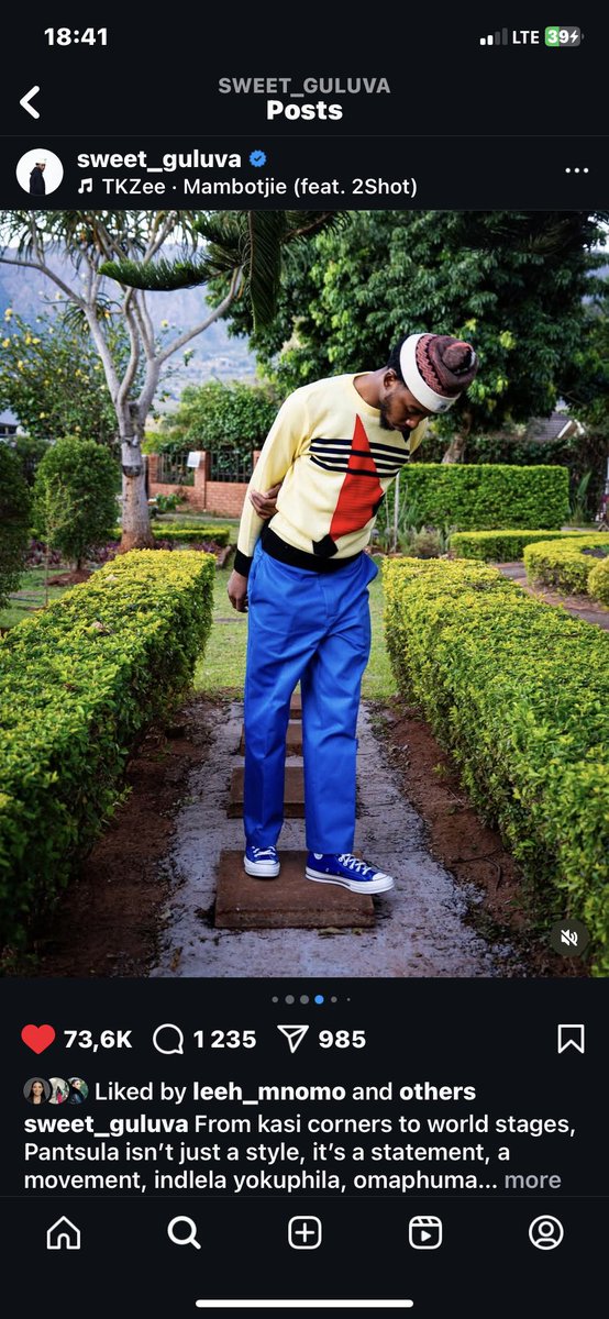 Malecentred's tweet photo. 73,600 people liking his pictures in just 1 day and 18k on a reel I mean it’s just 4 hours . For a guy this is huge 😭😭🔥🔥I love yall for not letting him down.

SWEET GULUVA X RESPUBLICA
INFLUENTIAL SWEET GULUVA
#SweetGuluvaDropsSoon
#AkhonamathembaZwane https://t.co/iBRnBUFqw0