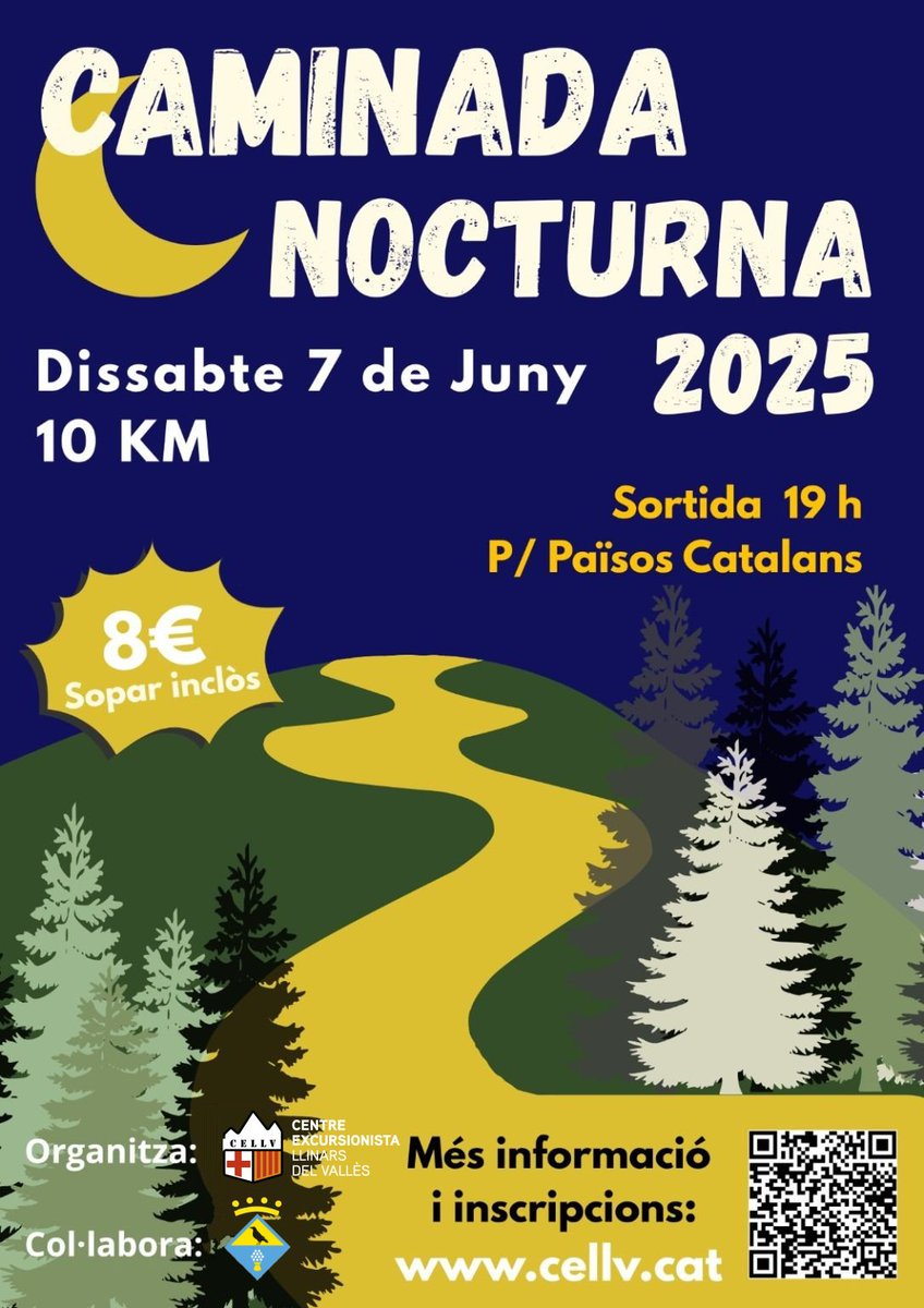 CELlinarsVallès (@cellinarsvalles) on Twitter photo Caminada Nocturna 2025 organitzada pels intrèpids i intrèpides del grup de linxs
Per més informació contacteu amb els Linxs (organitzadors de l’activitat) mitjançant el correu linxs@cellv.cat Caminada Nocturna 2025 organitzada pels intrèpids i intrèpides del grup de linxs
Per més informació contacteu amb els Linxs (organitzadors de l’activitat) mitjançant el correu linxs@cellv.cat