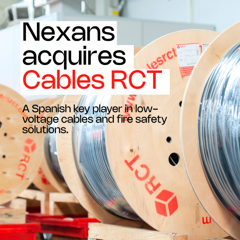 Nexans_'s tweet photo. Nexans has acquired Cables RCT, a Spanish low-voltage cable producer with strong expertise in fire safety solutions.
A step forward in consolidating our electrification strategy across Southern Europe.
#Nexans #CablesRCT #EnergyTransition #Electrification