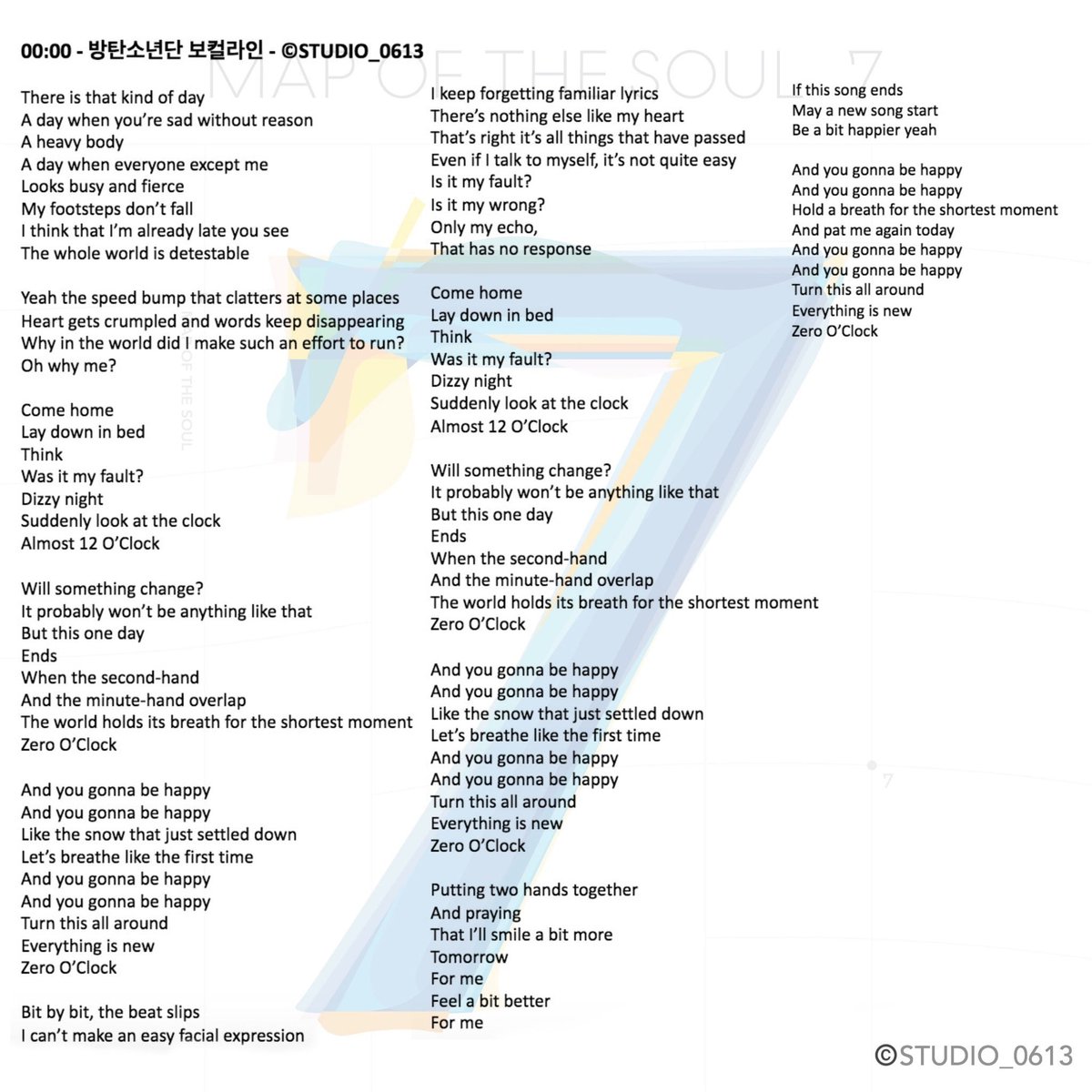 celesteavonne's tweet image. And You're Gonna Be Happy

How I wrote a whole story based on Zero O'clock and now it's the whole #FESTA2025 theme. 
#ZeroOClock #BTS #BTS12thAnniversary