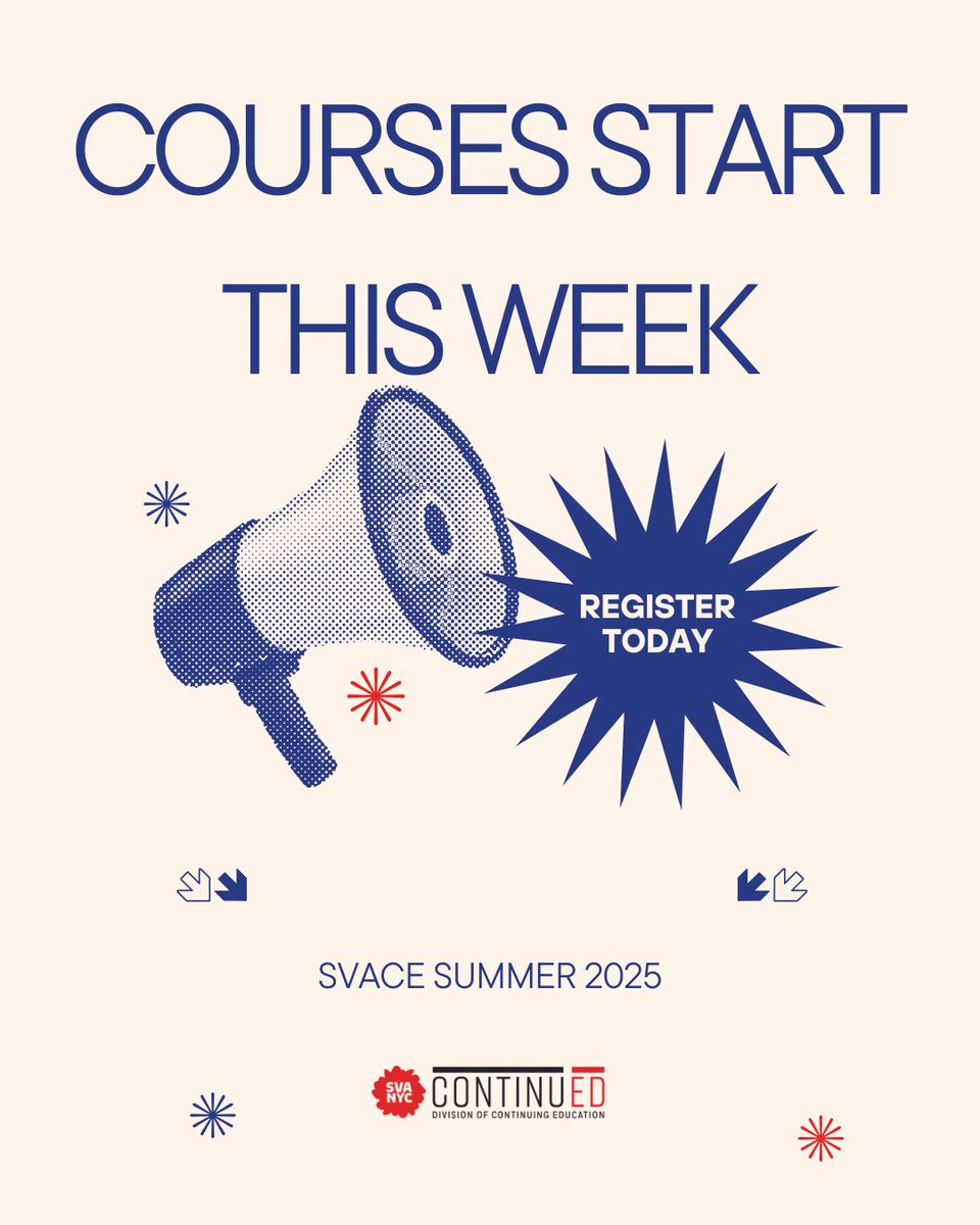 📚 Classes Start This Week‼️🎒

Don't worry, you're not too late!

🔗 Hit the link in bio to grab your spot now 

#summercourses #artclasses #nycart #continuinged