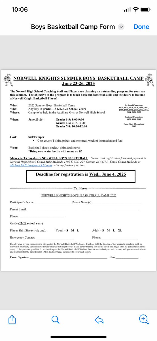 Remember to get your basketball camp forms turned in! #TNT