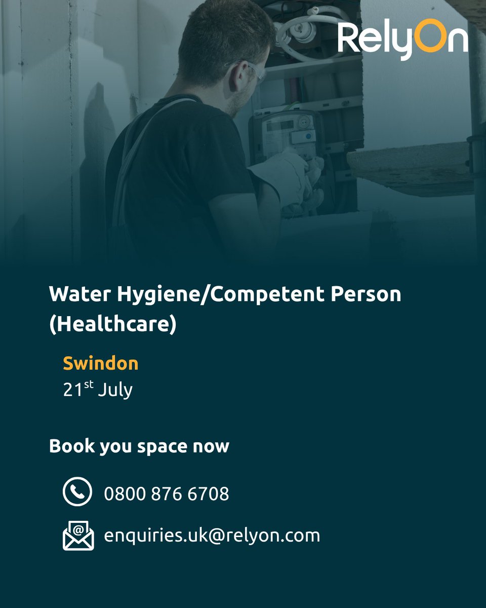 Did you know we have courses designed for the healthcare industry?

Including;
👉Authorised Person
👉Water Hygiene
👉Competent Person

These courses are tailored to the healthcare rules &amp; regulations.

To book
📞 0800 876 6708
📧 enquiries.uk@relyon.com
🌐 developtraining.co.uk