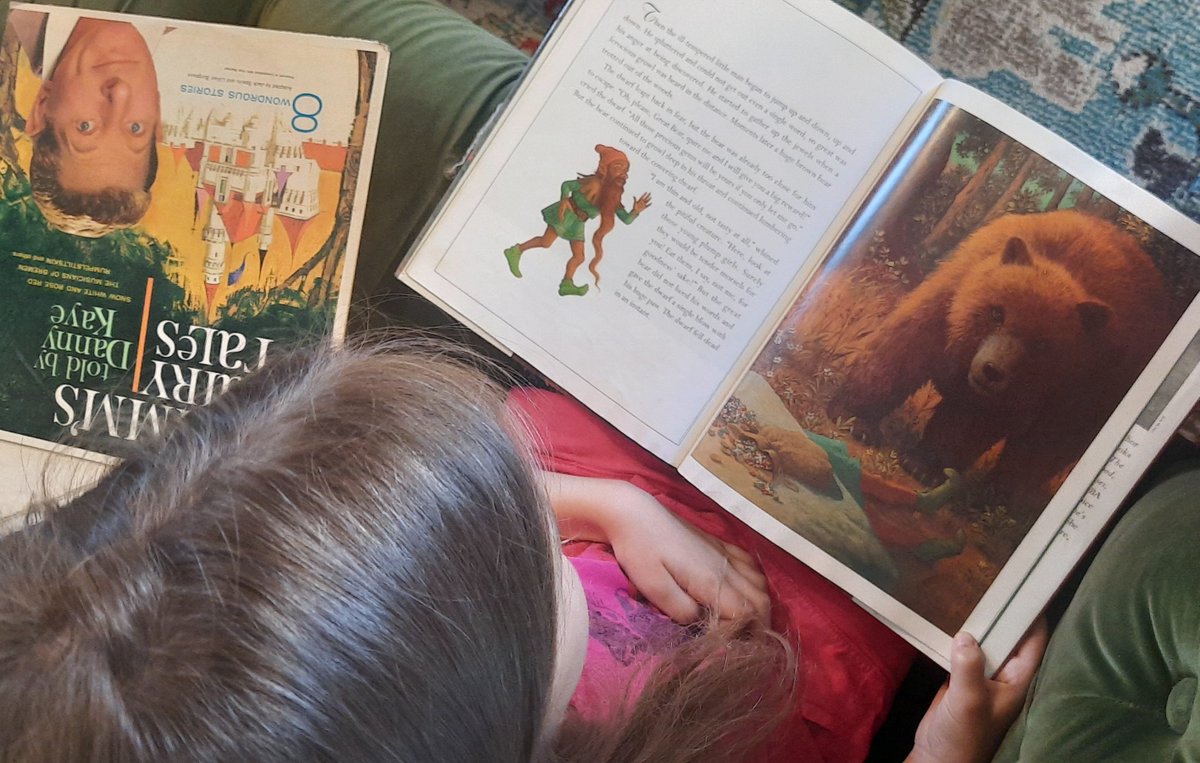 jessibridges's tweet image. My kids don't watch Cocomelon; never even seen a moment of it. But they do listen to fairytales and other stories on old records while looking at beautiful picture books. 

We can, *AND SHOULD* train our children's affections and palate toward what is true, good, and beautiful.