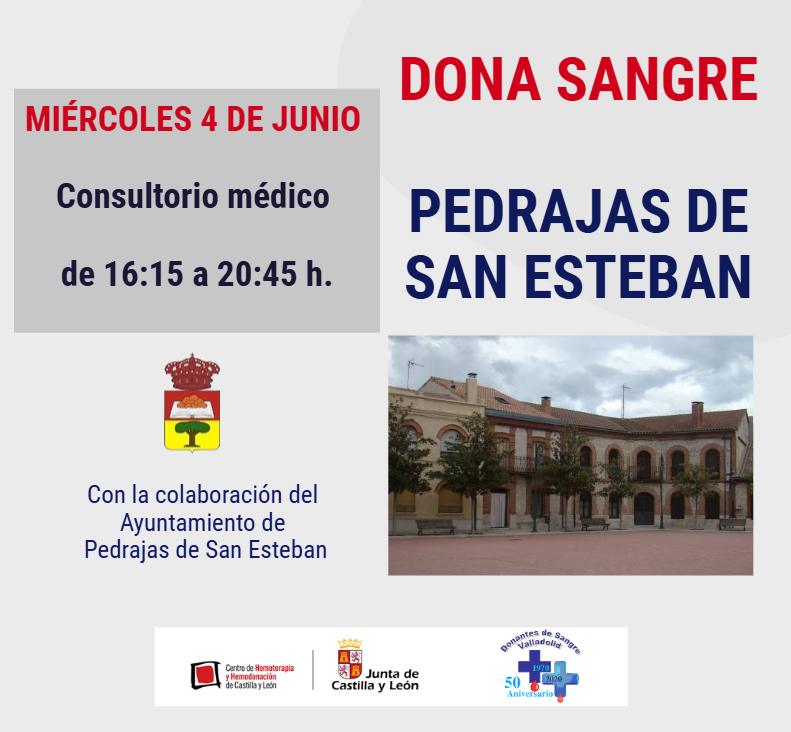 Centro de Cultura (@culturapedrajas) on Twitter photo Pedrajas de San Esteban, Dona Sangre!🩸🩸🩸
🗓️Miércoles, 4 de junio
⏰16.15 a 20.45 h.
📍Consultorio Médico.
👉No olvides el D.N.I.🪪
#PedrajasdeSanEsteban
<a href="/AytoPedrajas/">Ayto de Pedrajas</a>
<a href="/donasangreCYL/">Dona Sangre CyL</a> Pedrajas de San Esteban, Dona Sangre!🩸🩸🩸
🗓️Miércoles, 4 de junio
⏰16.15 a 20.45 h.
📍Consultorio Médico.
👉No olvides el D.N.I.🪪
#PedrajasdeSanEsteban
<a href="/AytoPedrajas/">Ayto de Pedrajas</a>
<a href="/donasangreCYL/">Dona Sangre CyL</a>