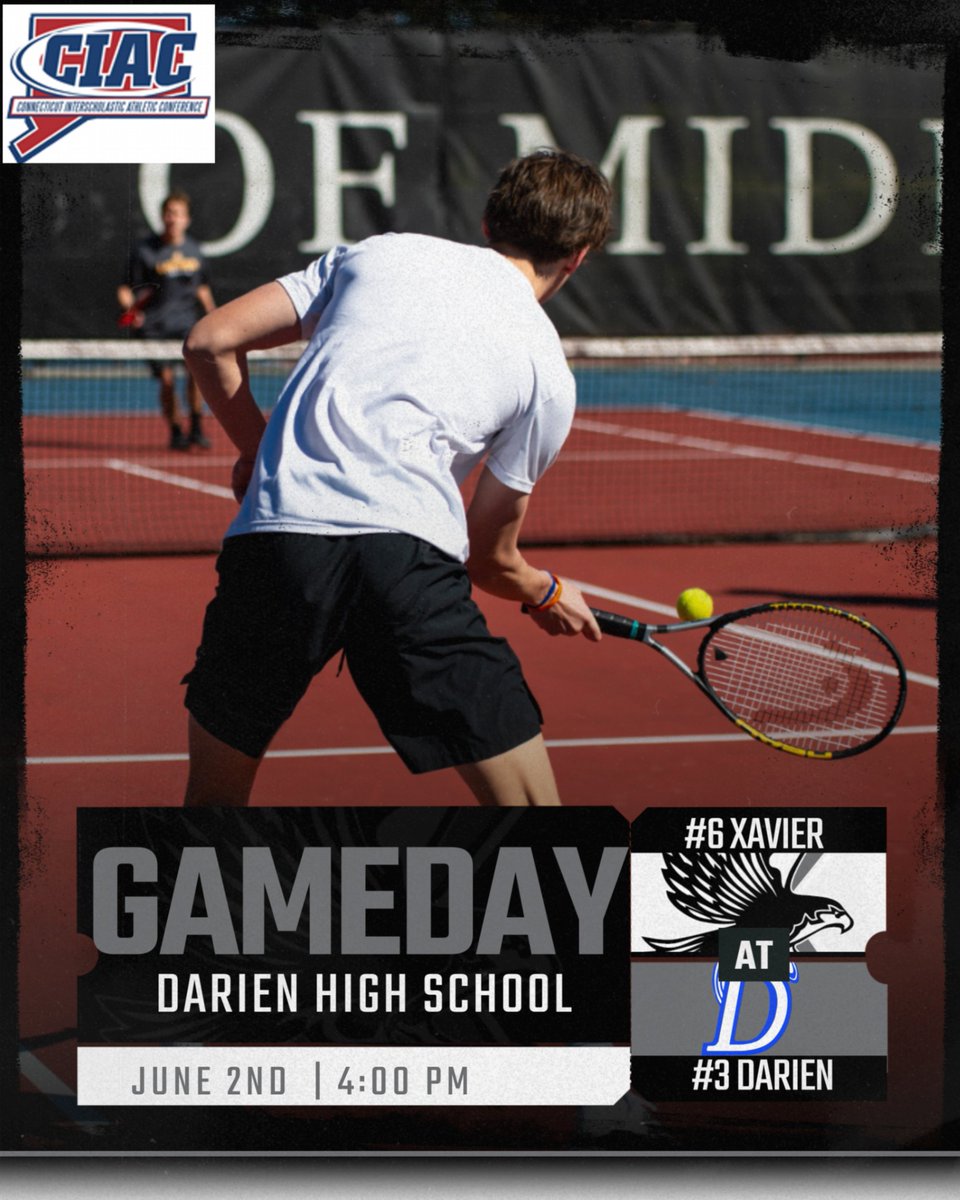 State Tournament Quarterfinals! After a dominant 6-1 win over Pomperaug, our Tennis team hits the road to take on #3 Darien today with a trip to the Class L semifinals on the line!  Let’s go, boys!

#ThisisXavier
#TraditionMatters
#ctbten