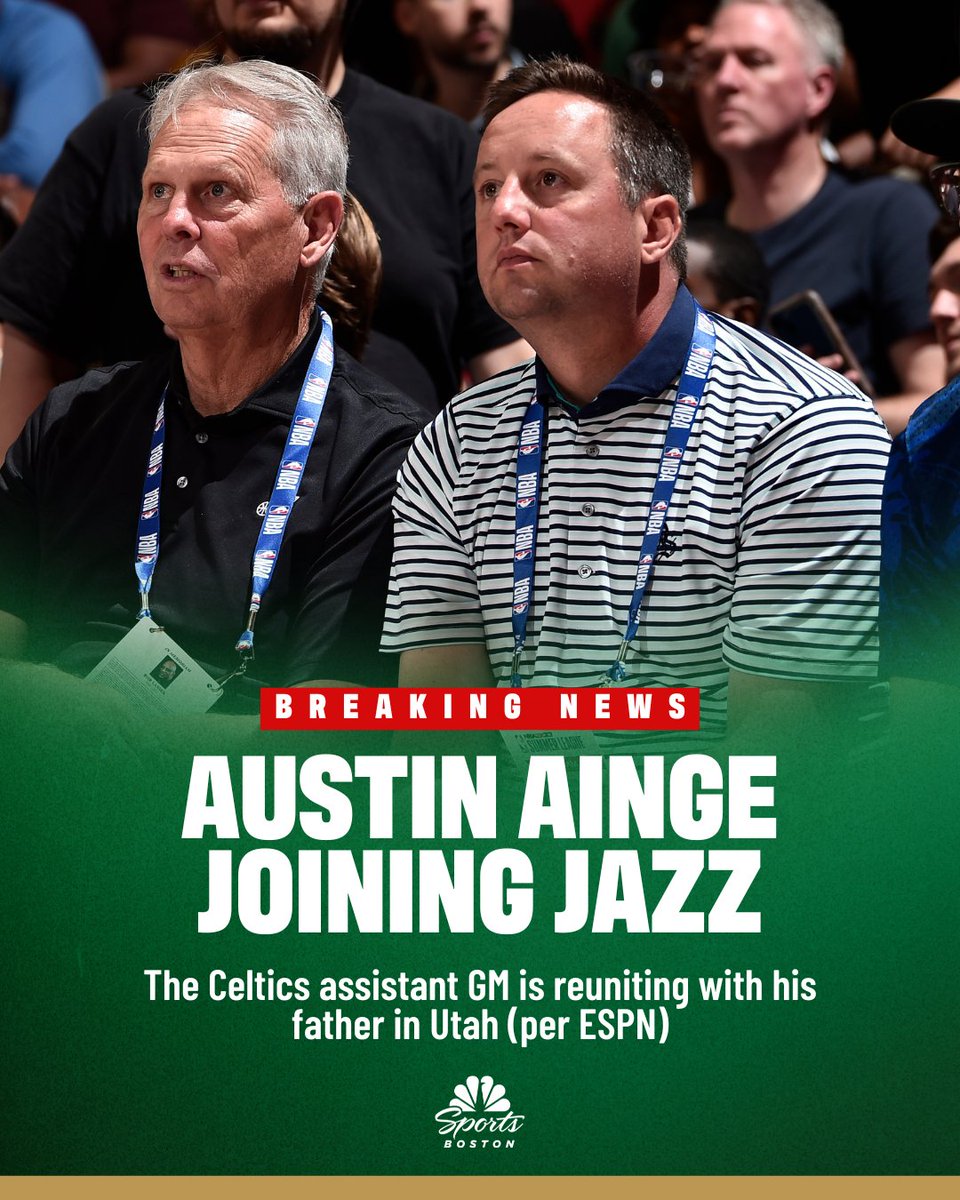 Celtics assistant GM Austin Ainge reportedly is joining his father in Utah after more than 15 years in Boston. More details 🔗 trib.al/NwKMNsW