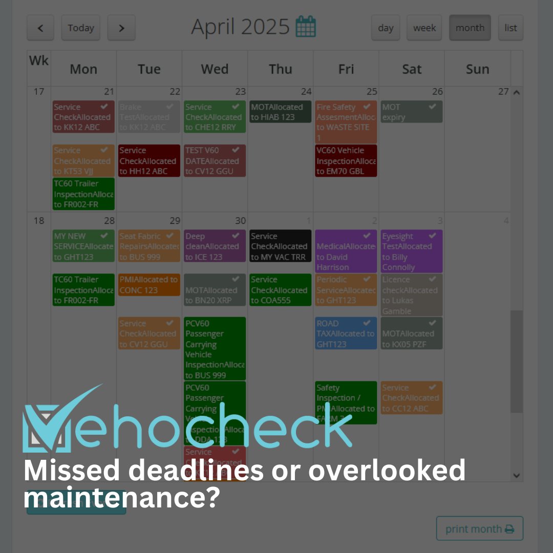 Vehocheck's tweet image. Missed deadlines or skipped maintenance? Stay ahead with Vehocheck’s notification system. Keep your fleet running smoothly and safely. 

#DailyVehicleChecks #DefectReporting #VehocheckApp