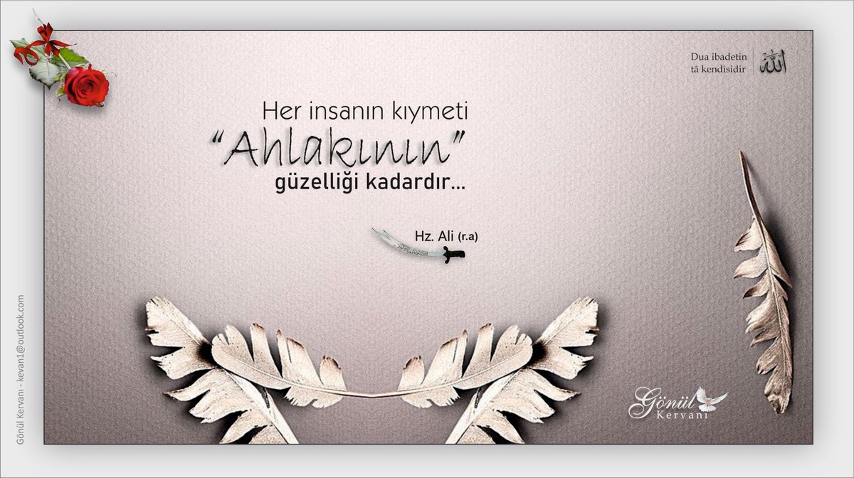 Her insanin kıymeti “Ahlakının” güzelliği kadardır.. Hz. Ali (r.a) 🕊️