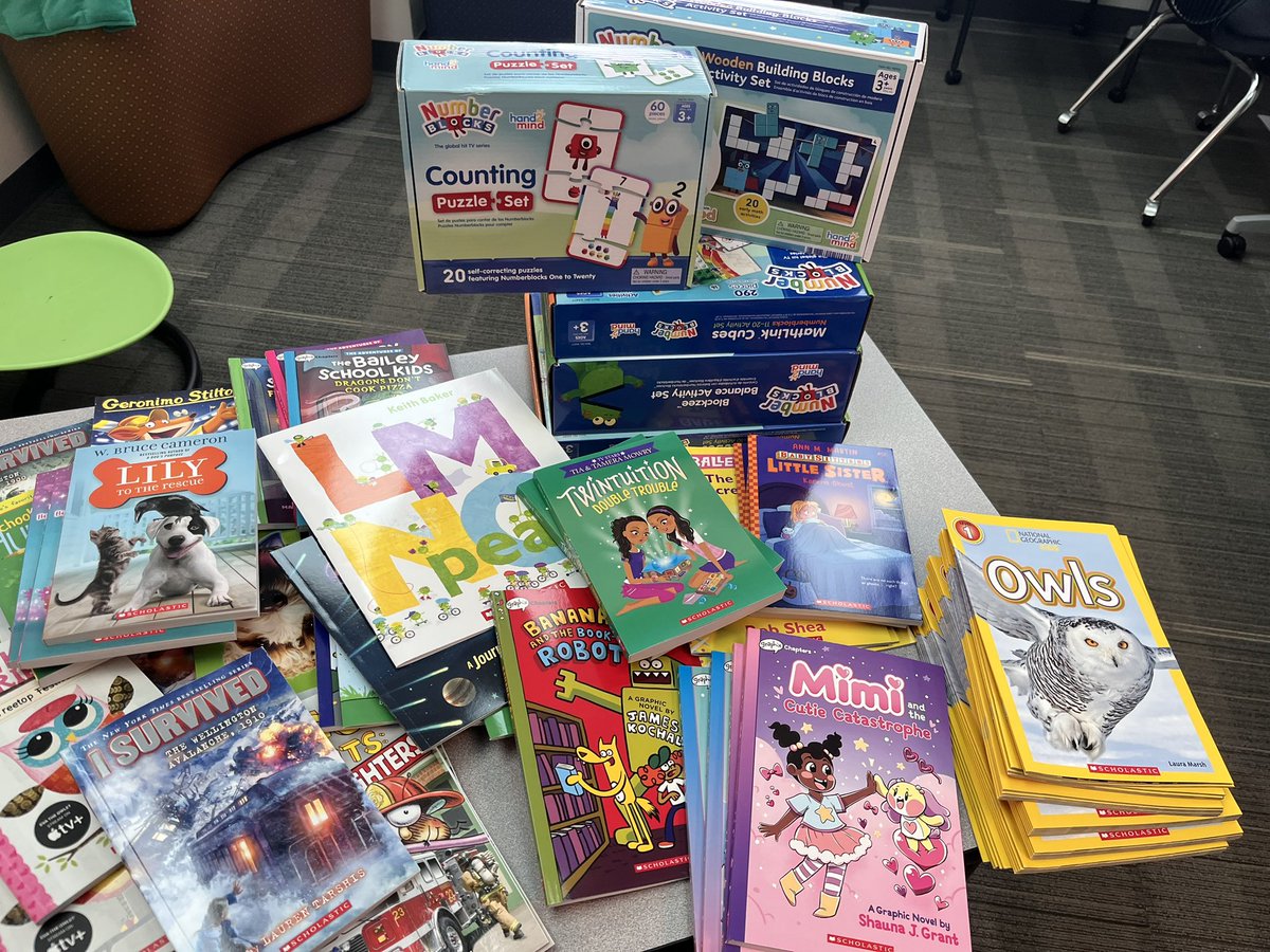 EPiCPoskey's tweet photo. THANK YOU @EpicElementary PTA for showering Special Education with some love! Our students will love the new books and math manipulates! We are so lucky to have a PTA like you!! https://t.co/gR63N7k2iW